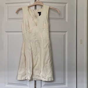 Fit and flare off white dress